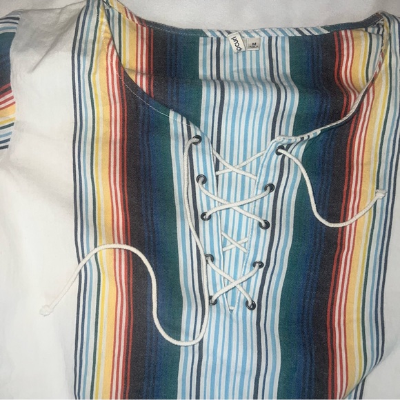 🏄🏽‍♀️ NWT RIP CURL shorts BEACH BAZAAR ROMPER striped lace front swim medium m - Picture 4 of 10